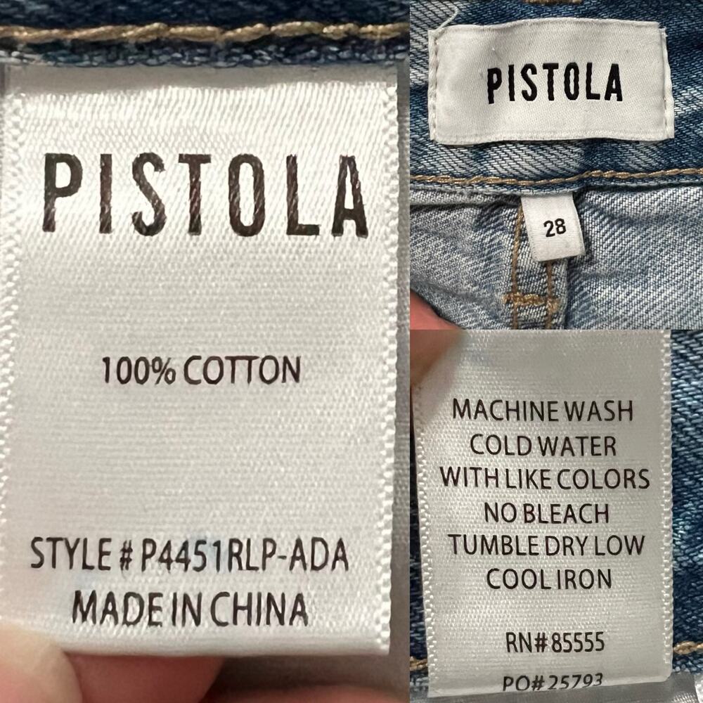 Pistola Women's Nova Relaxed High Rise Cut Off‎ Short en Adams Size 28 - Picture 11 of 12